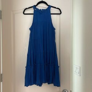 Blue mini flow dress